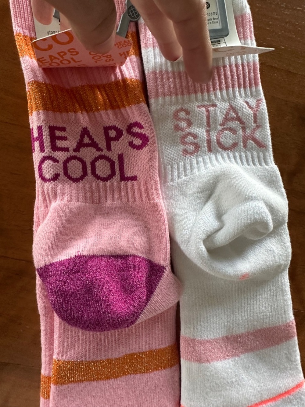 NWT Stance x Imogene Barron Crew Socks "Stay Sick" & "Heaps Cool" - Small 2 Pair
